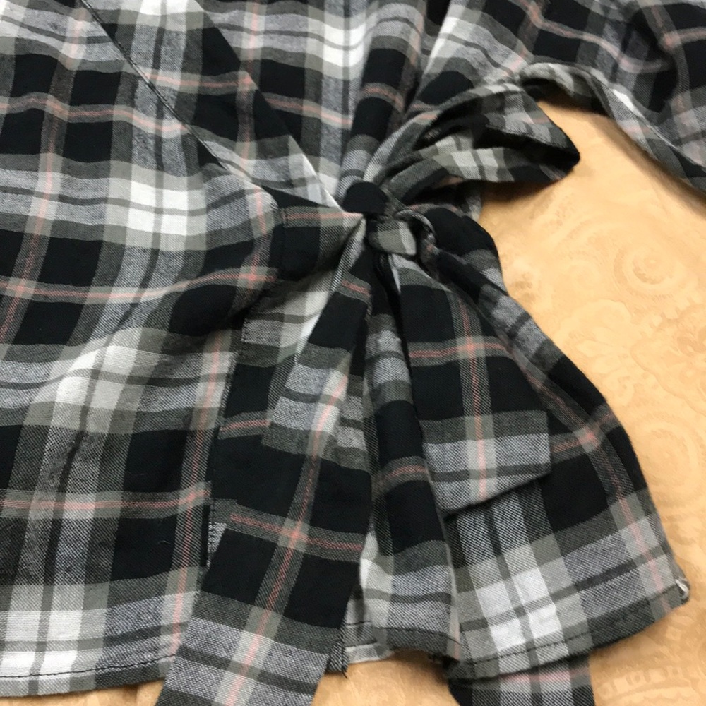 Zara Trafaluc Collection plaid embroidered top - Picture 6 of 8